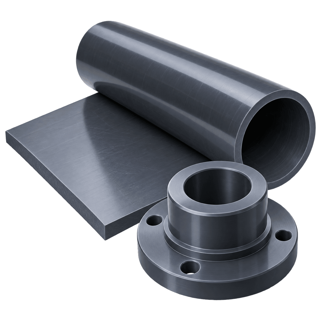 Винипластовая труба, лист и фитинг